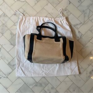 Chloe Allison Tote Bag - ivory/black